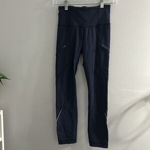 Lululemon mesh navy leggings
